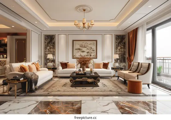Modern Chinese Living Room Design: Luxury & Elegance