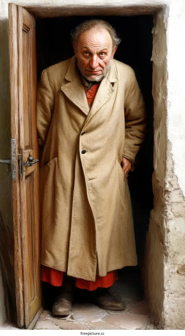 Portrait of an Elderly Man in a Doorway