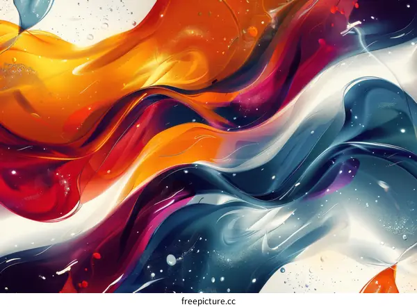 Abstract Liquid Flowing Colors
