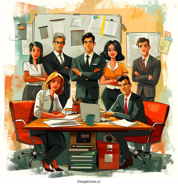 Group of business professionals in a meeting