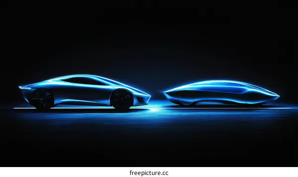 Futuristic Electric Vehicles Concept Illustration