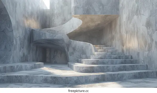 Modern Concrete Architecture Stairway Design