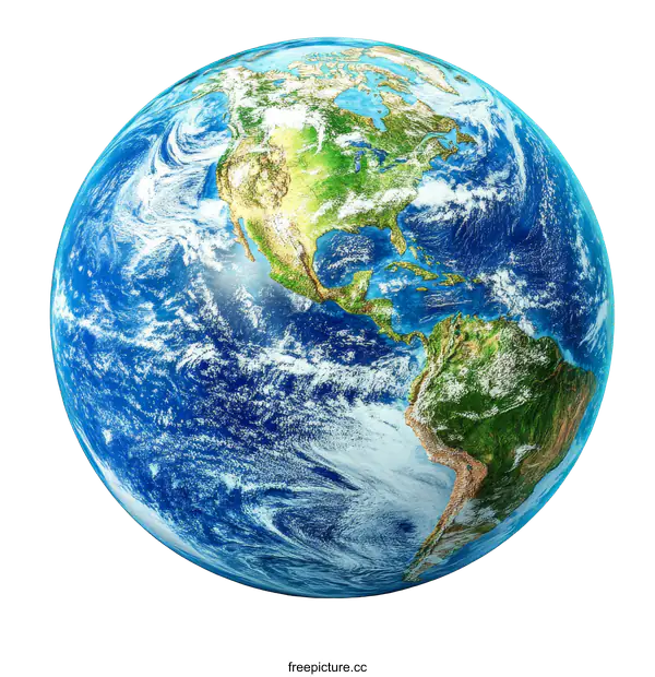 [Transparent Background PNG]Detailed Image of Earth