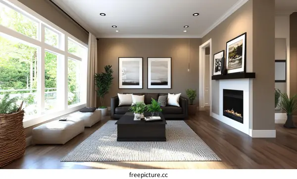 Modern Living Room Interior Design Illustration