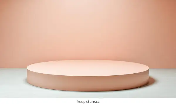 Minimalist Pastel Pink Round Display Podium