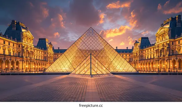 The Louvre Museum in Paris, France