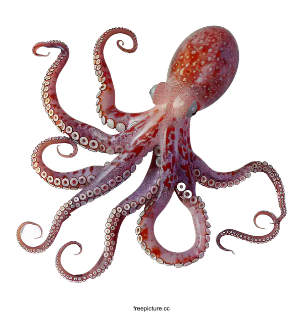 [Transparent Background PNG]Octopus on White Background