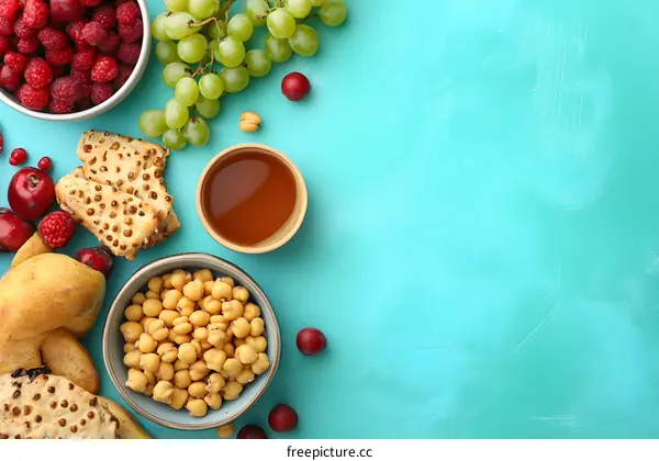 Flat Lay Food Photography with Healthy Snacks