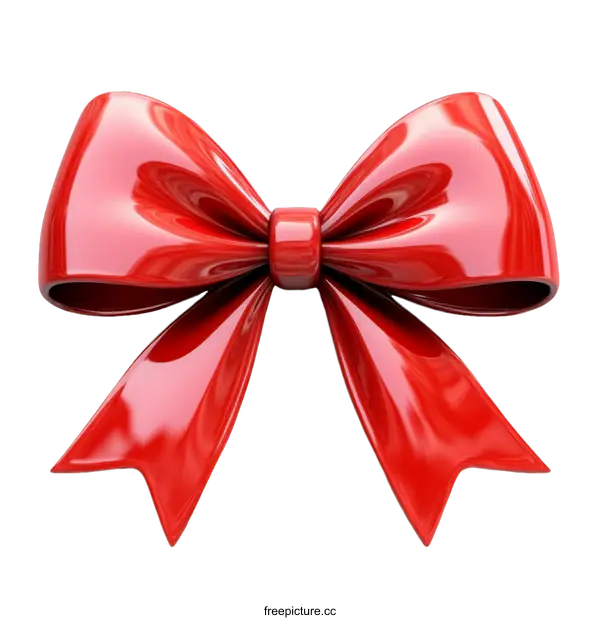 [Transparent Background PNG]Red Gift Bow Illustration