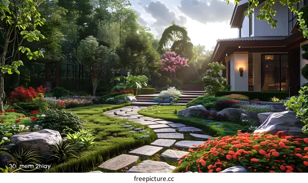 Garden landscape design renderings