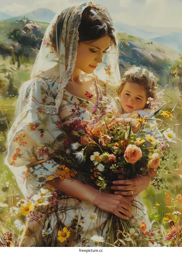 A mother's love is like a flower, it blooms with time and never fades away