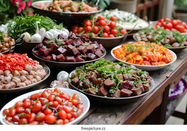 A table full of delicious food