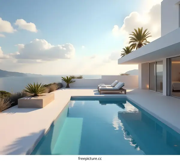 Modern Minimalist House with Infinity Pool and Ocean View