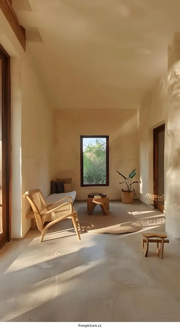 Minimalist Living Room Interior Design with Natural Light