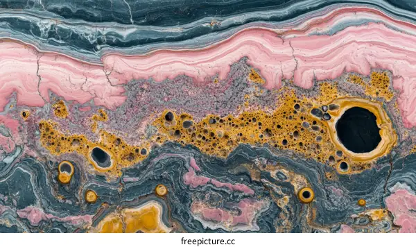 Abstract Colorful Marble Texture Design