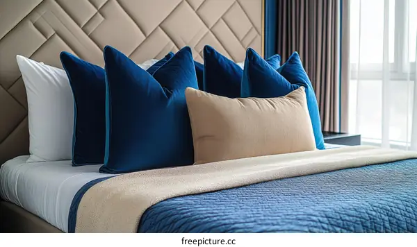 Luxurious Bedroom Bedding Arrangement