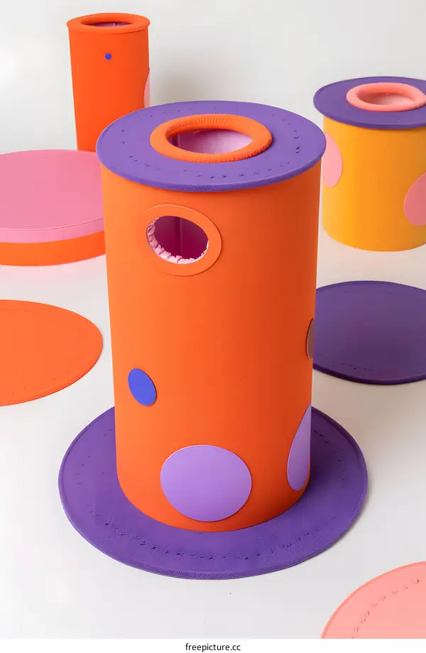 Colorful Cylinders with Circles