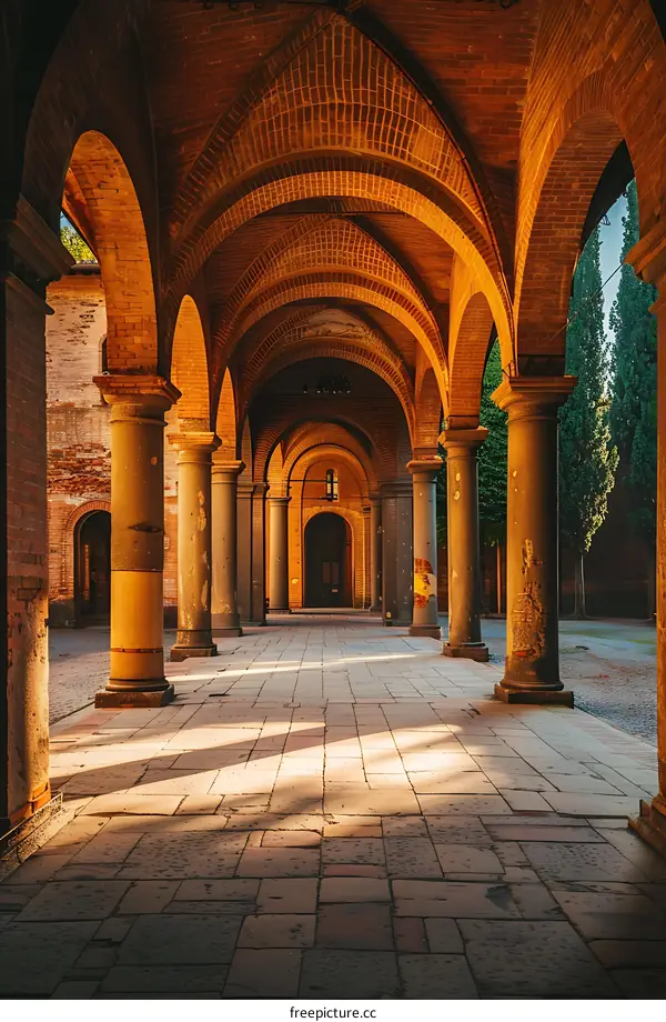 Brick Arches and Columns In Italy