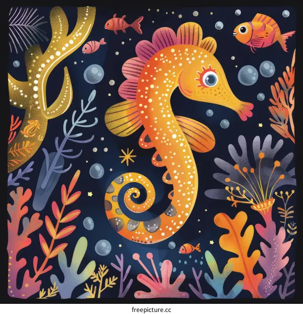 Underwater Panorama of Colorful Sea Life