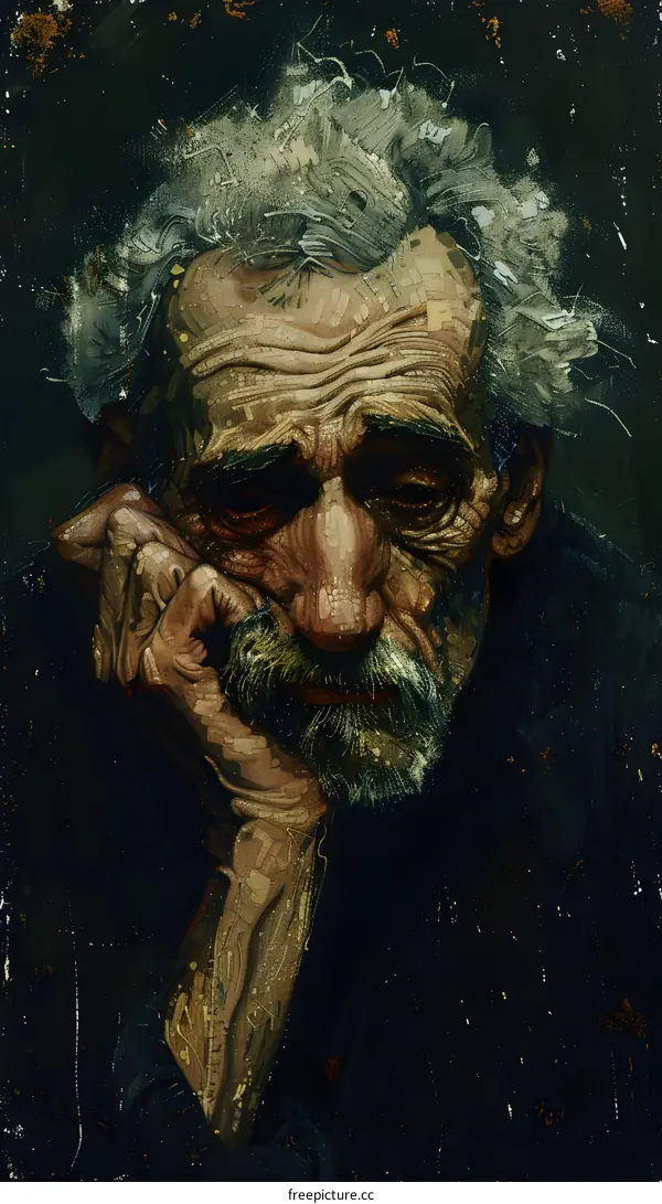 Portrait of an old man with a beard