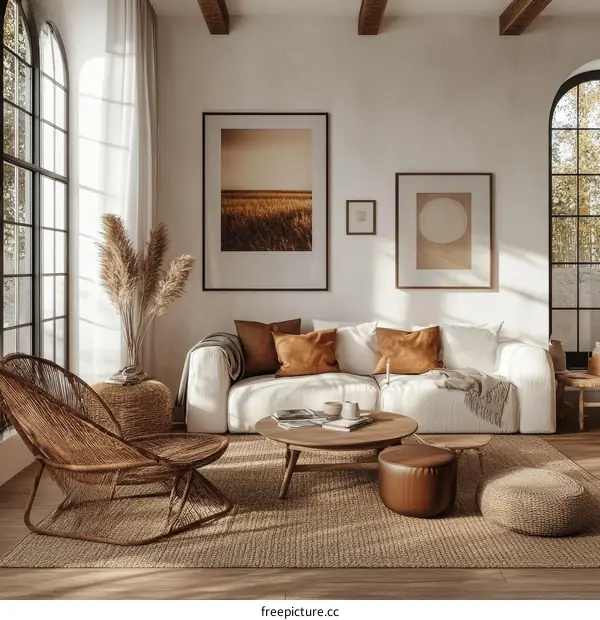 Bohemian Living Room Interior Design