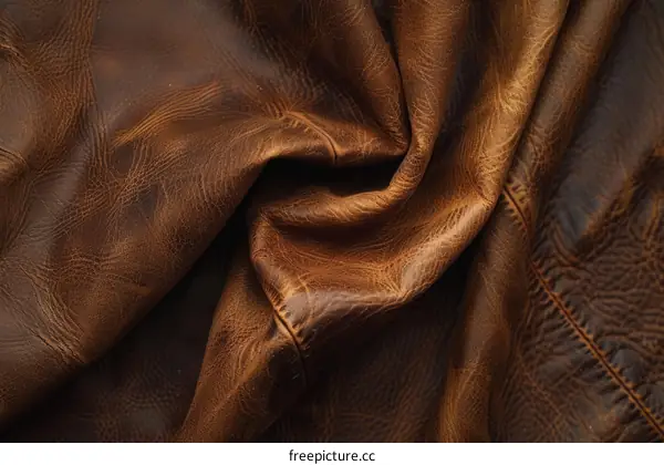 Close up of brown leather texture background