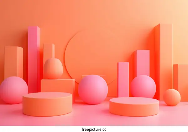 3D Abstract Geometric Shapes Design