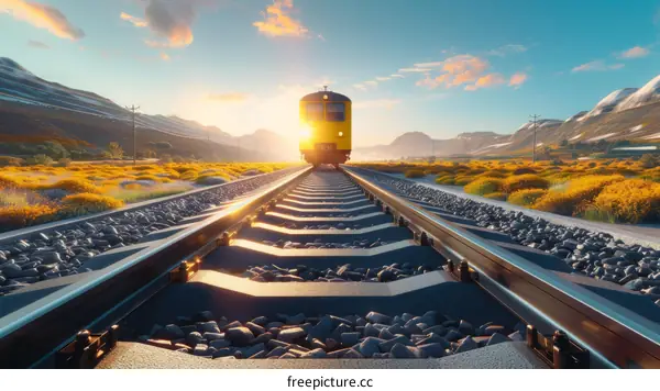 The Setting Sun and the Railroad