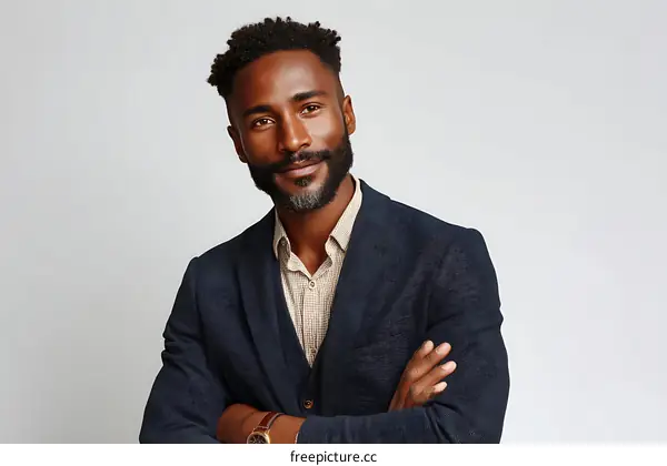 Confident Black Business Man Portrait