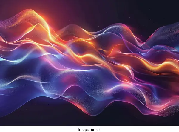 Mesmerizing Wavy Sci-fi Abstract Background