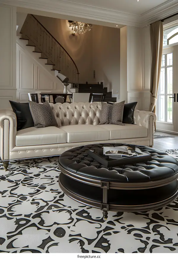 The interior design and furniture are luxurious