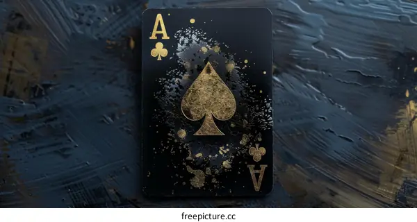 Black and Gold Ace of Spades
