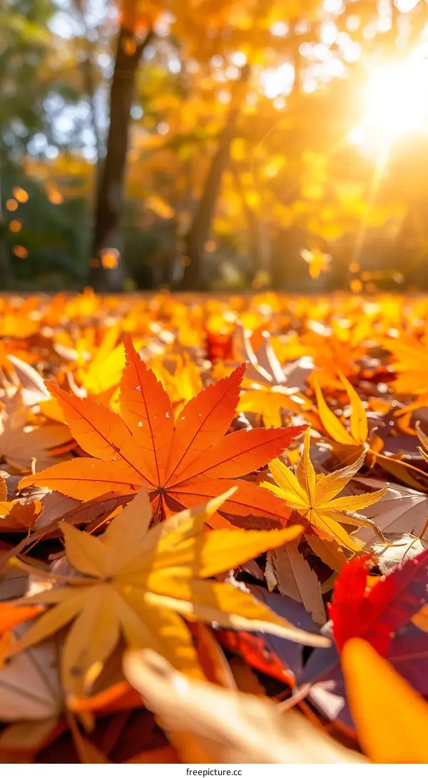 Fallen leaves in autumn