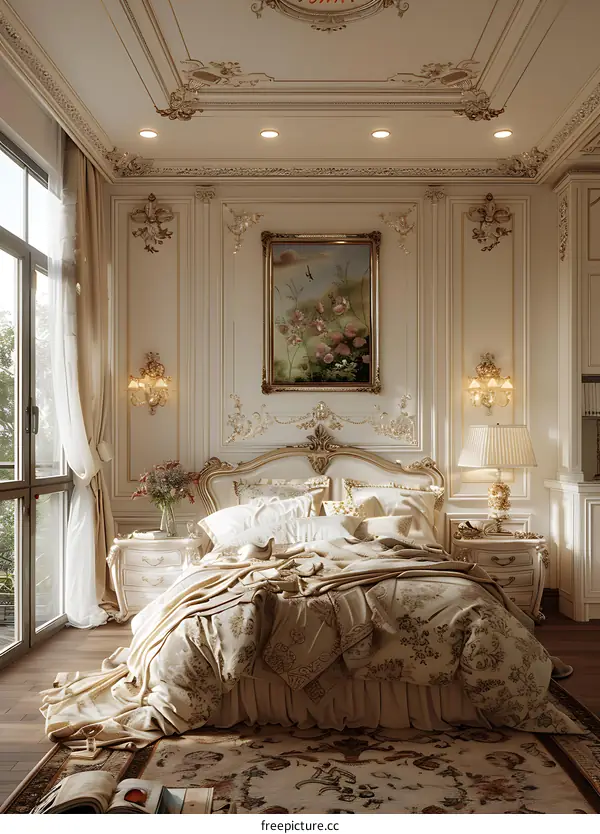 European-style luxury bedroom