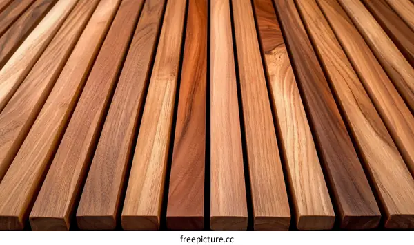 Close-up View of Wooden Planks
