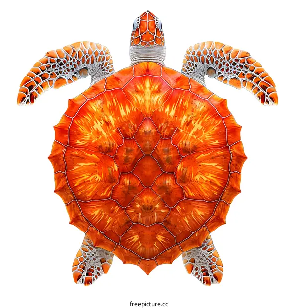 A beautiful orange turtle