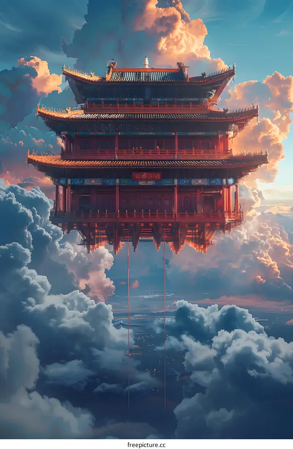Ancient Chinese Palace in the Clouds