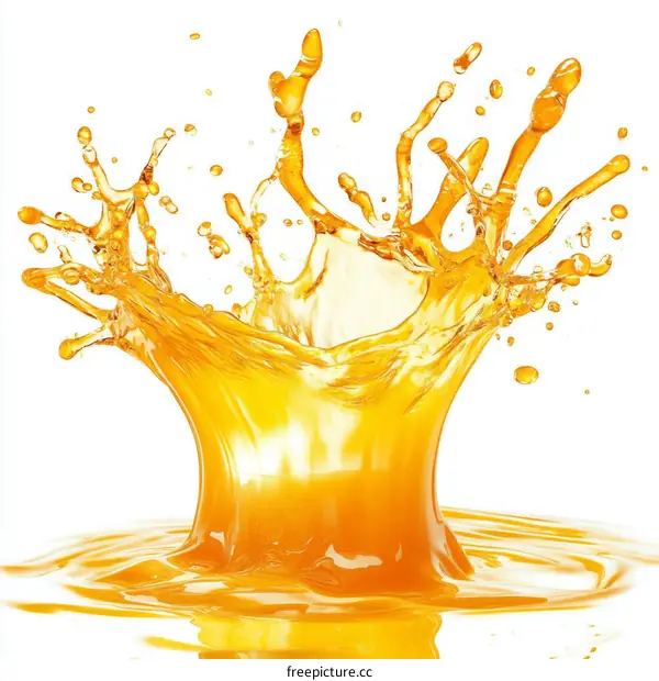 Orange Juice Splash Illustration