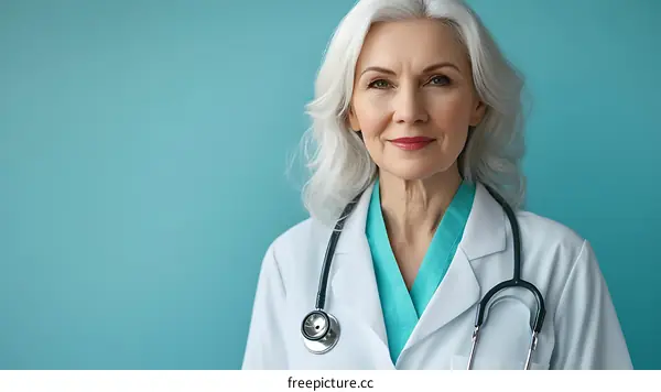 Confident female doctor portrait