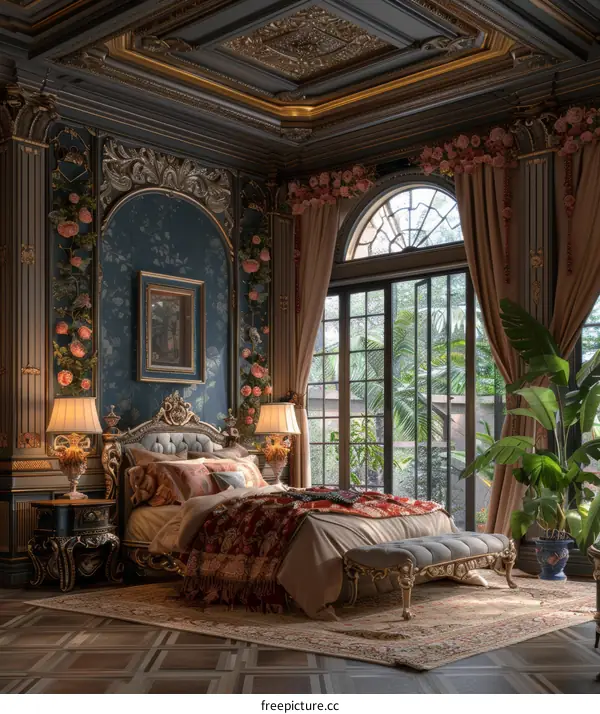Elegant Antique Style Bedroom Interior Design