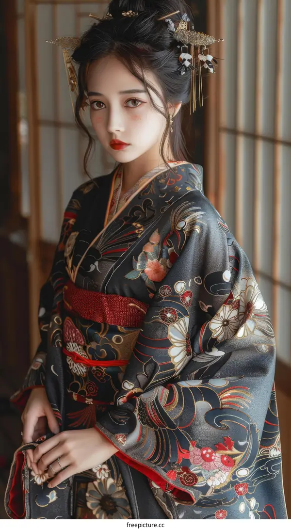 Geisha Girl in a Kimono