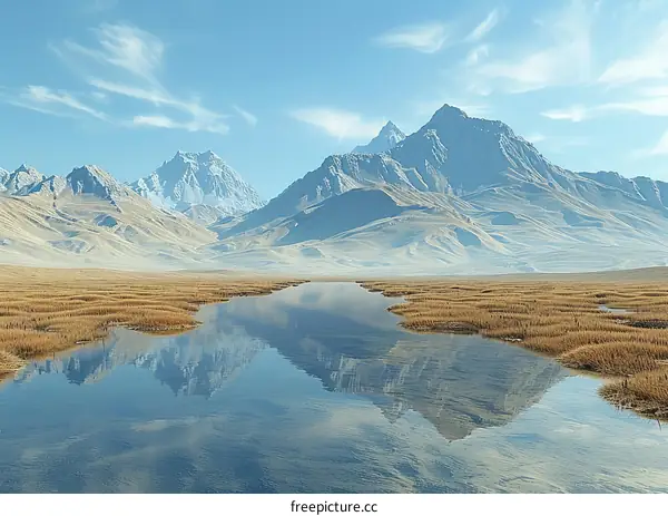 Serene Mountain Reflection in a Tranquil Lake