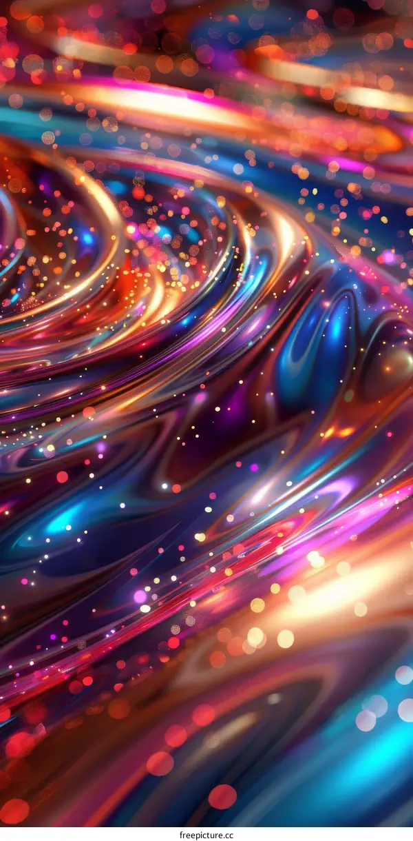 Abstract Colorful Liquid Flowing