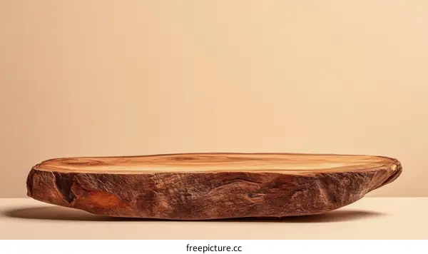 Wooden Slab Display Stand Background
