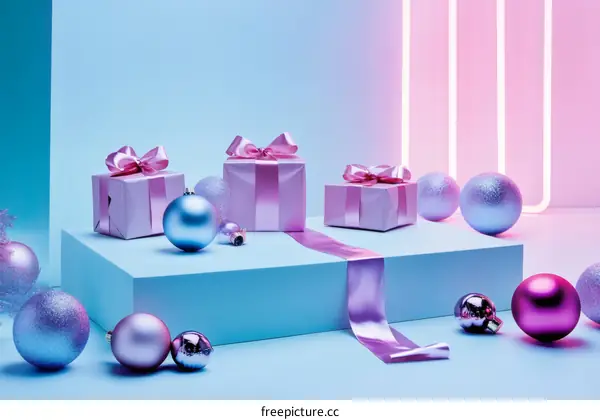 Pastel Christmas Gifts and Decorations