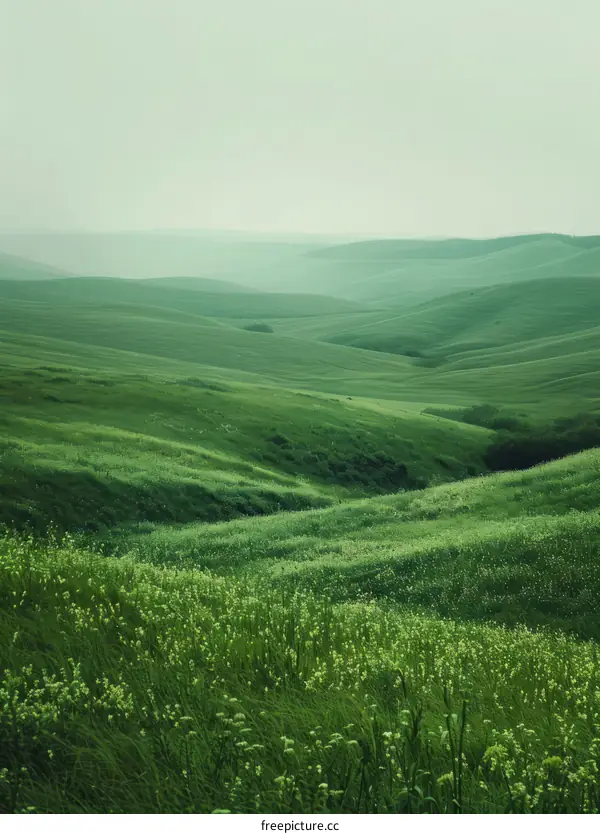 Green rolling hills of Tuscany, Italy