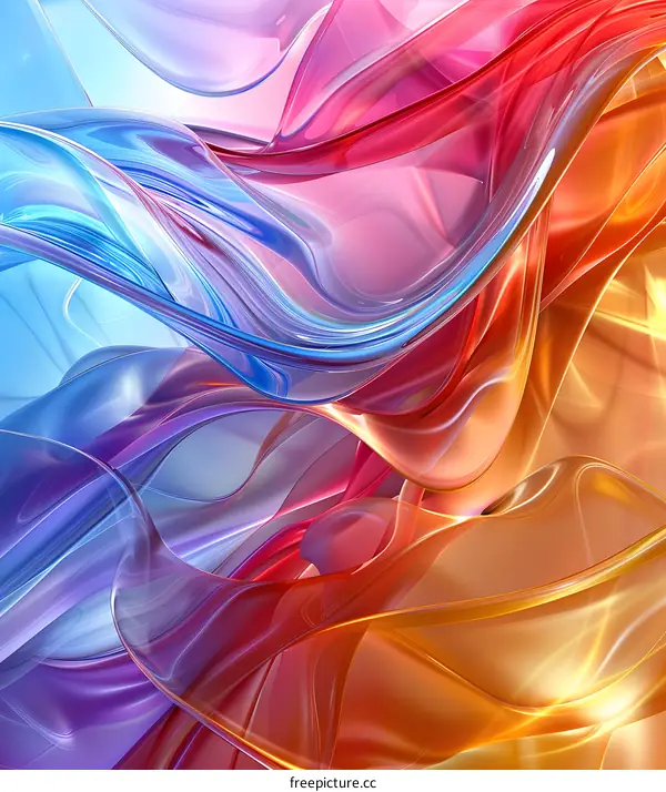 Abstract Colorful Flowing Waves