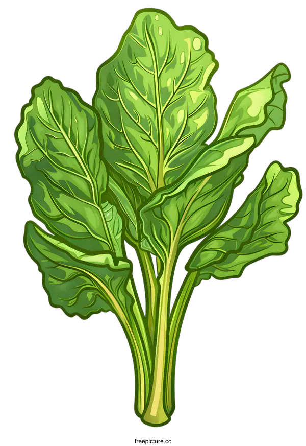 [Transparent Background PNG]Green Leaf Vegetable Illustration