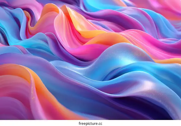 Abstract Colorful Flowing Fabrics