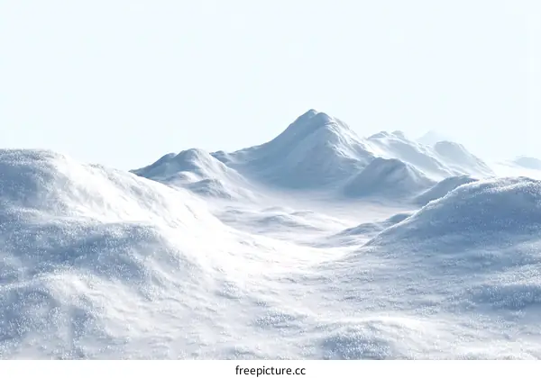 Snowy Mountain Landscape Illustration